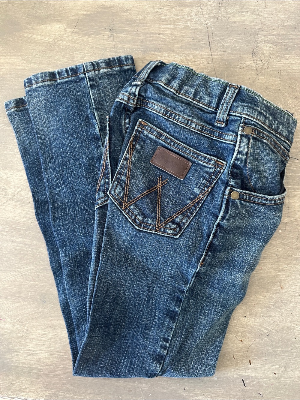 Boy’s Dark Blue Wrangler Retro Slim Straight Jeans